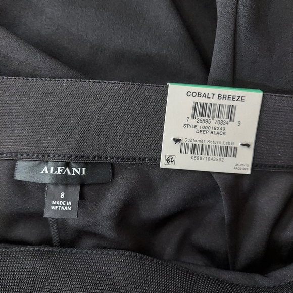 Alfani Ruffle Hem Slim Leg Ankle Pants Black - Picture 11 of 11